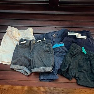 12 months, shorts, 6 pairs total